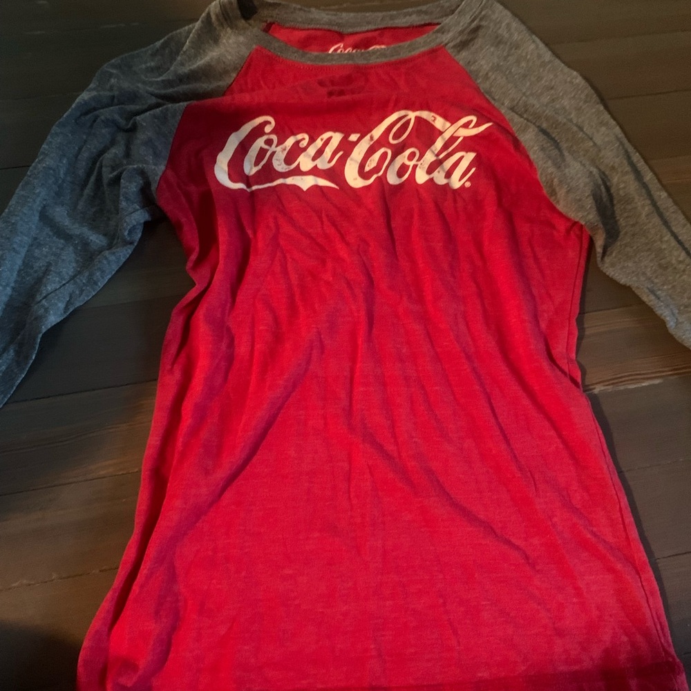 Coca Cola Red and Gray Raglan Shirt